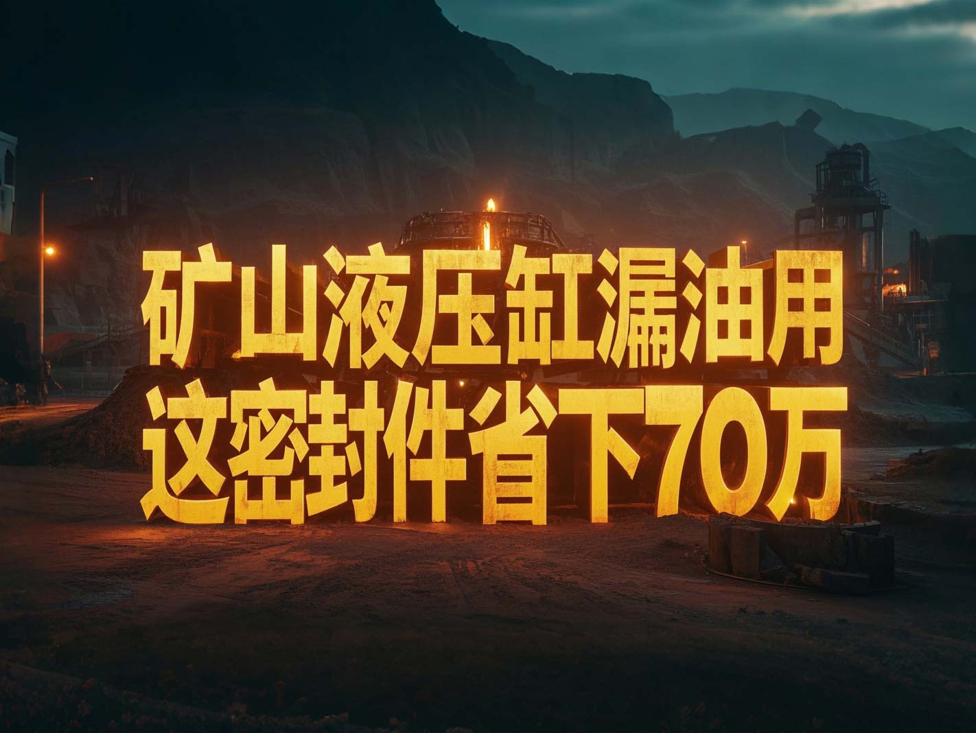 液壓缸老是漏油？礦山上用這密封件，一年省下70萬！?